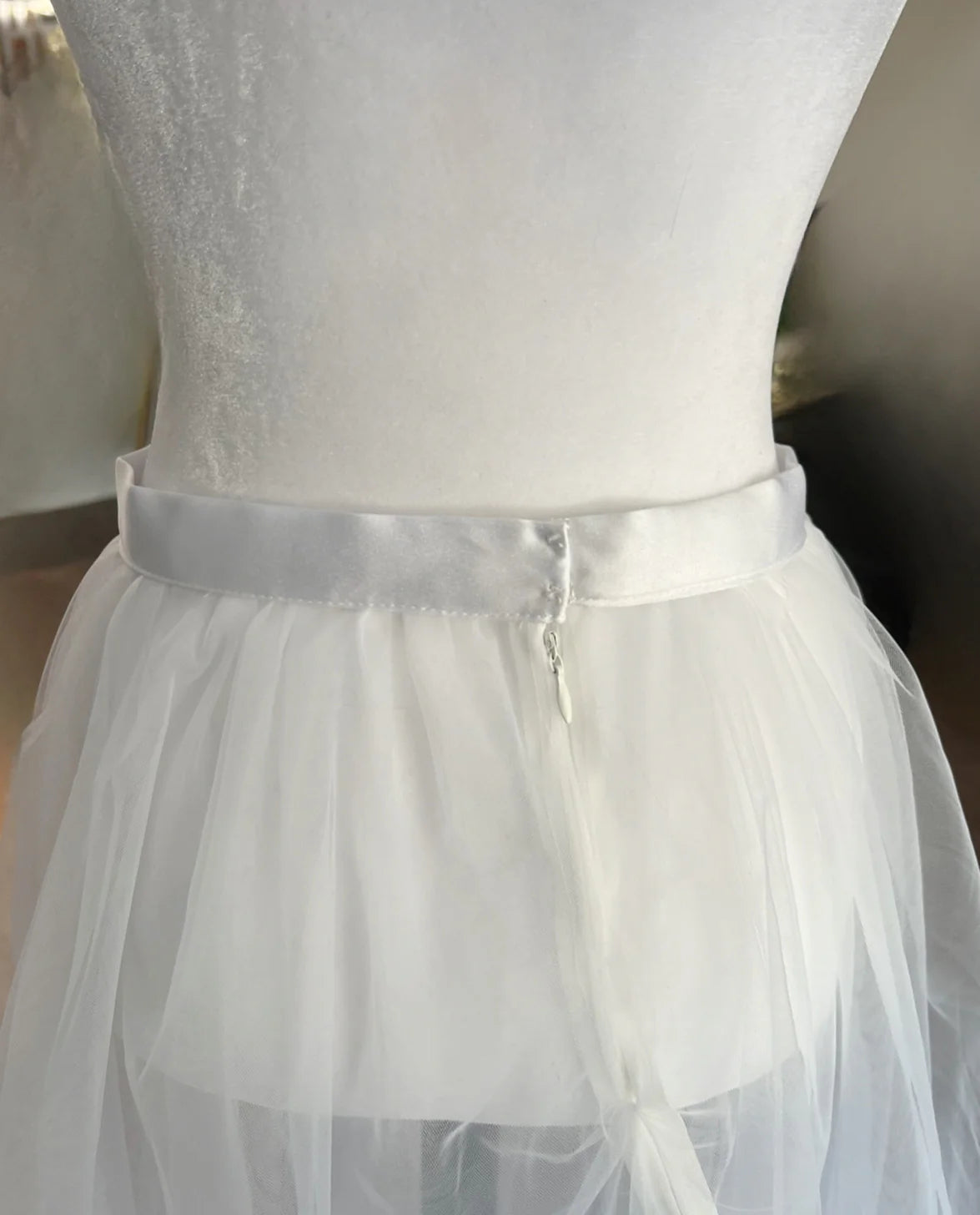 Simple Two Layers Tulle Bridal Overskirt Horsehair Netting Trim